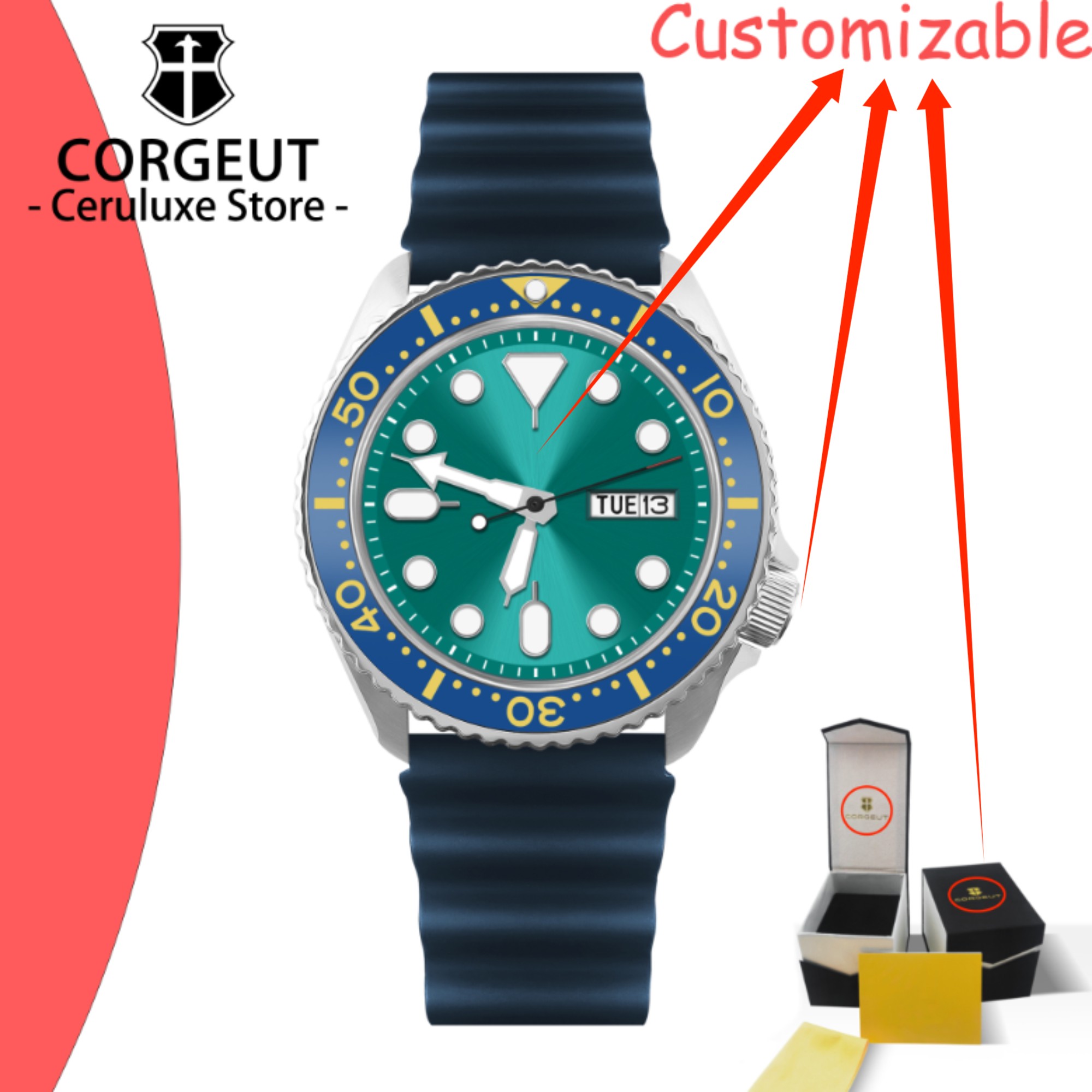 Vintage Watch Crystal - ÖZEL Logo Vintage Dalgıç Saati Mekanik