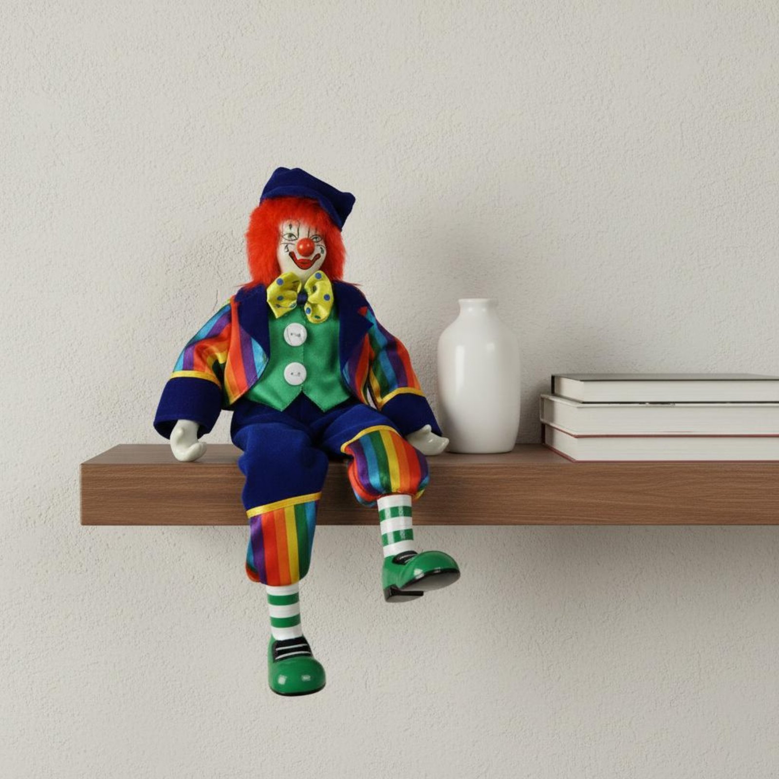 Vintage Collectible Porcelain Dolls - Sallanan Bacaklı Palyaço Bebek El Yapımı