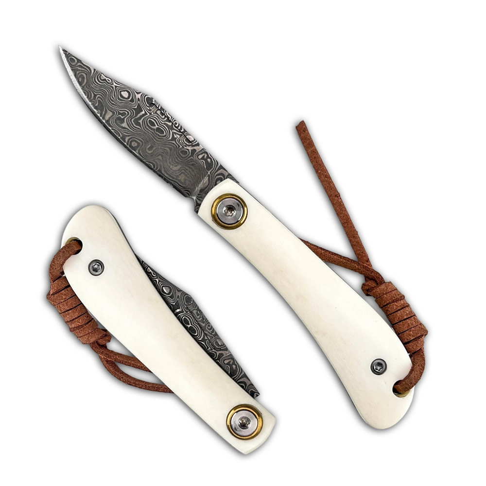Vintage Collectible Pocket Knives - Kompakt Vintage Şam Çelikli Katlanır Cep