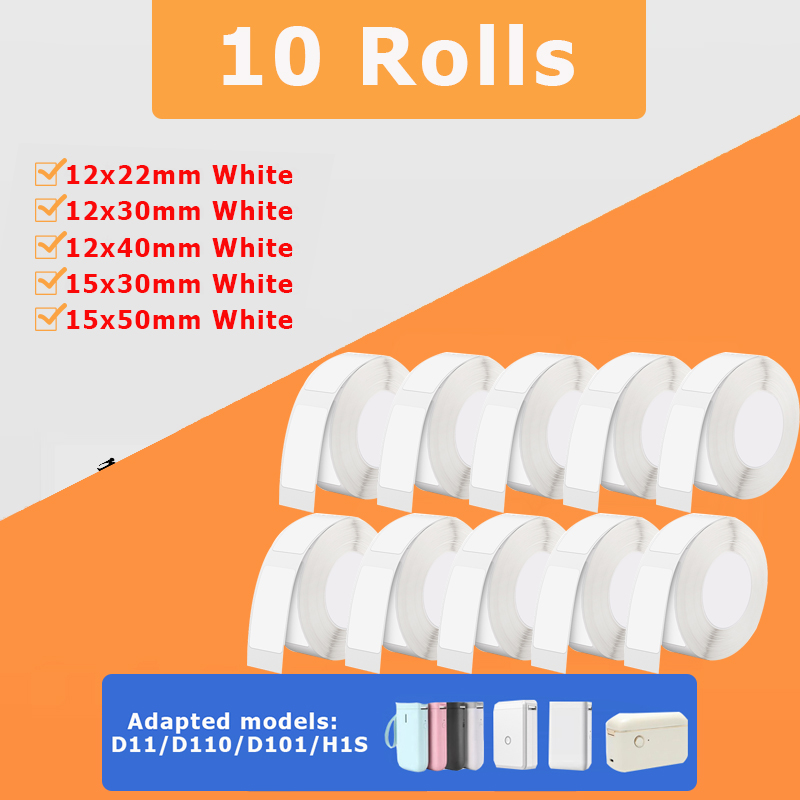 Typewriter Ribbon Roll - 10 Rulo NiiMBOT D110 D11 D101