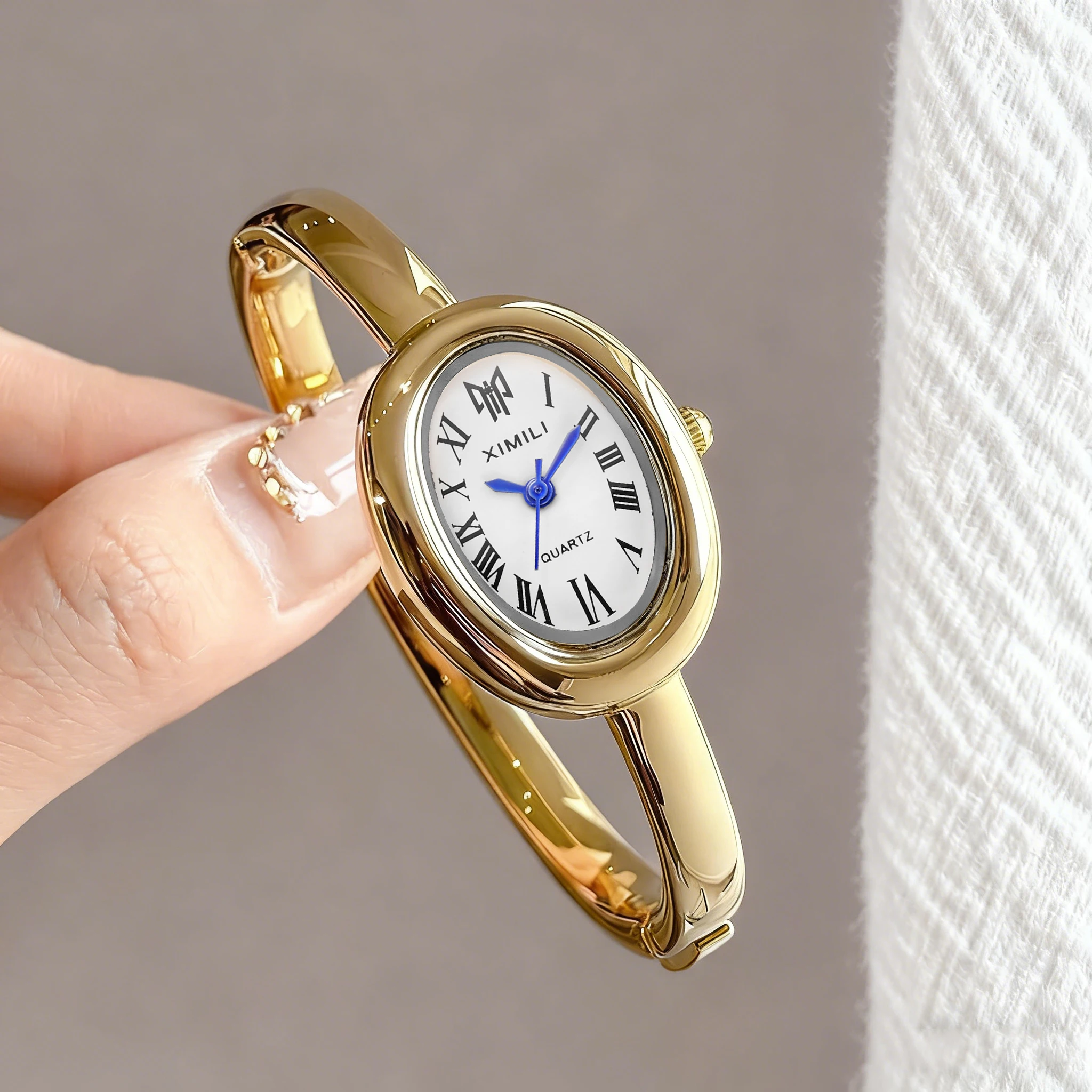 Vintage Watch Crystal - 2026XIMILI Kadınlar için Vintage Oval Bileklik