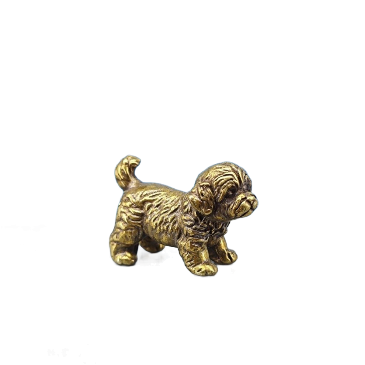 Vintage Collectible Teddy Bears - Mini Pirinç Köpek Heykeli Fransız Bulldog