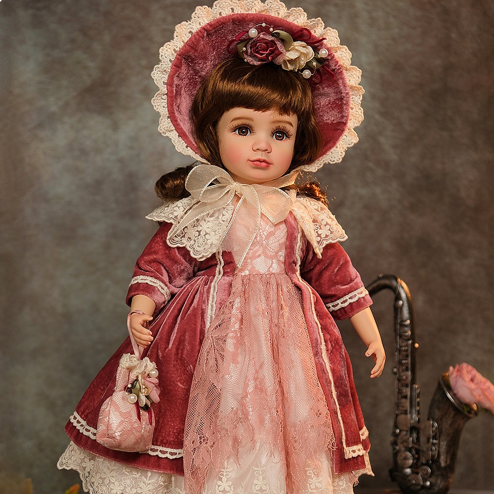 18 inç Vintage Bebek Porselen  - Vintage Collectible Porcelain Dolls incelemesi ve fiyatı