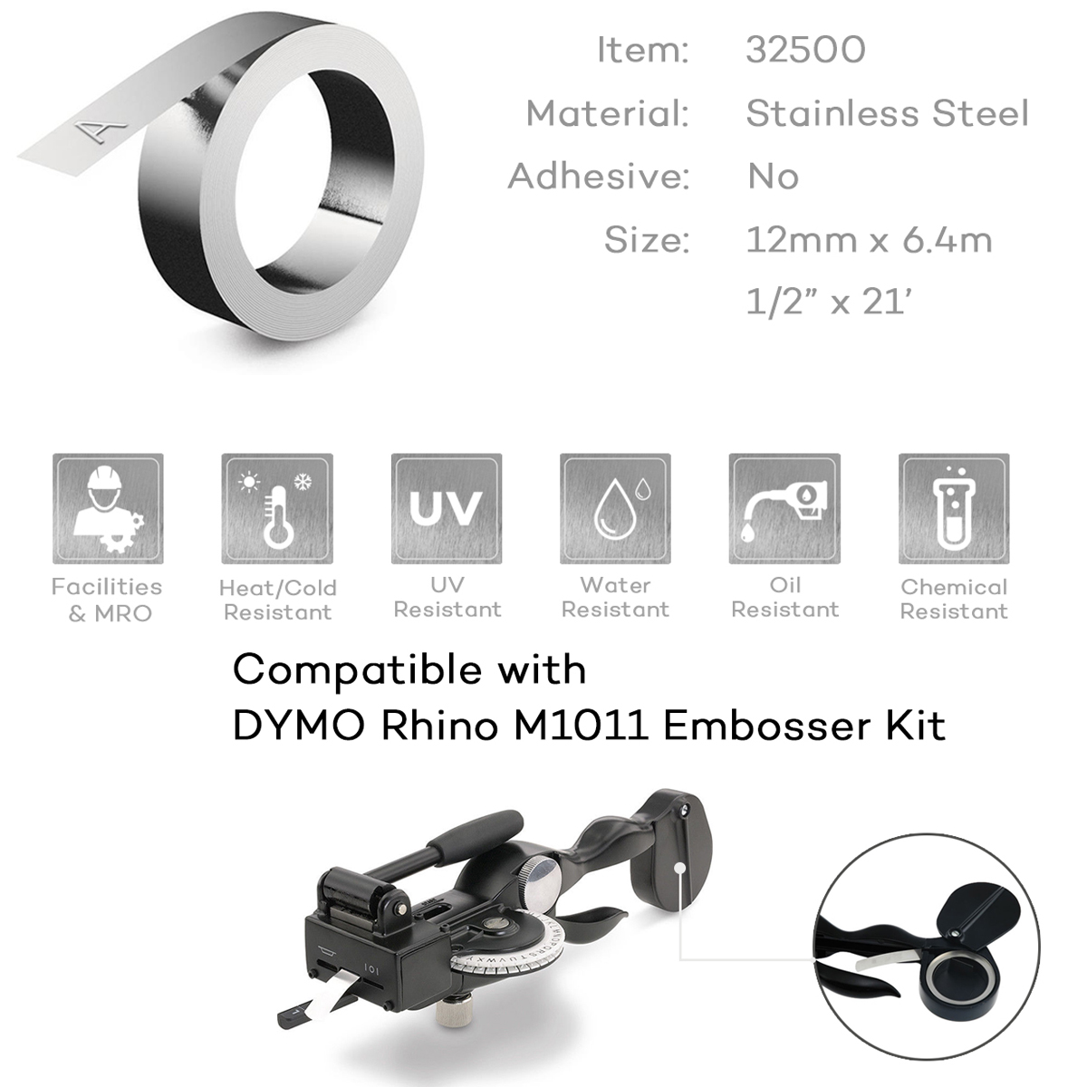 DYMO rhino M1011 için uyumlu 5 - Typewriter Ribbon Roll incelemesi ve fiyatı